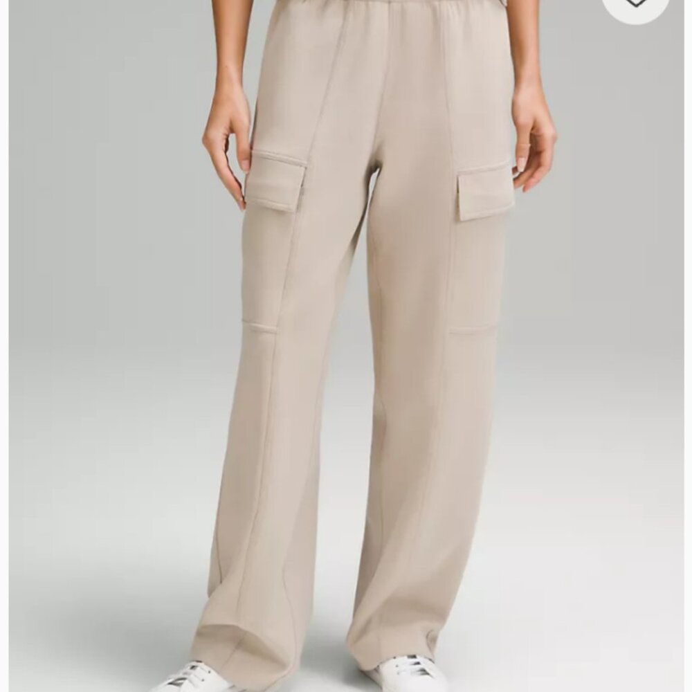 Cotton-Blend Double-Knit Cargo Pant